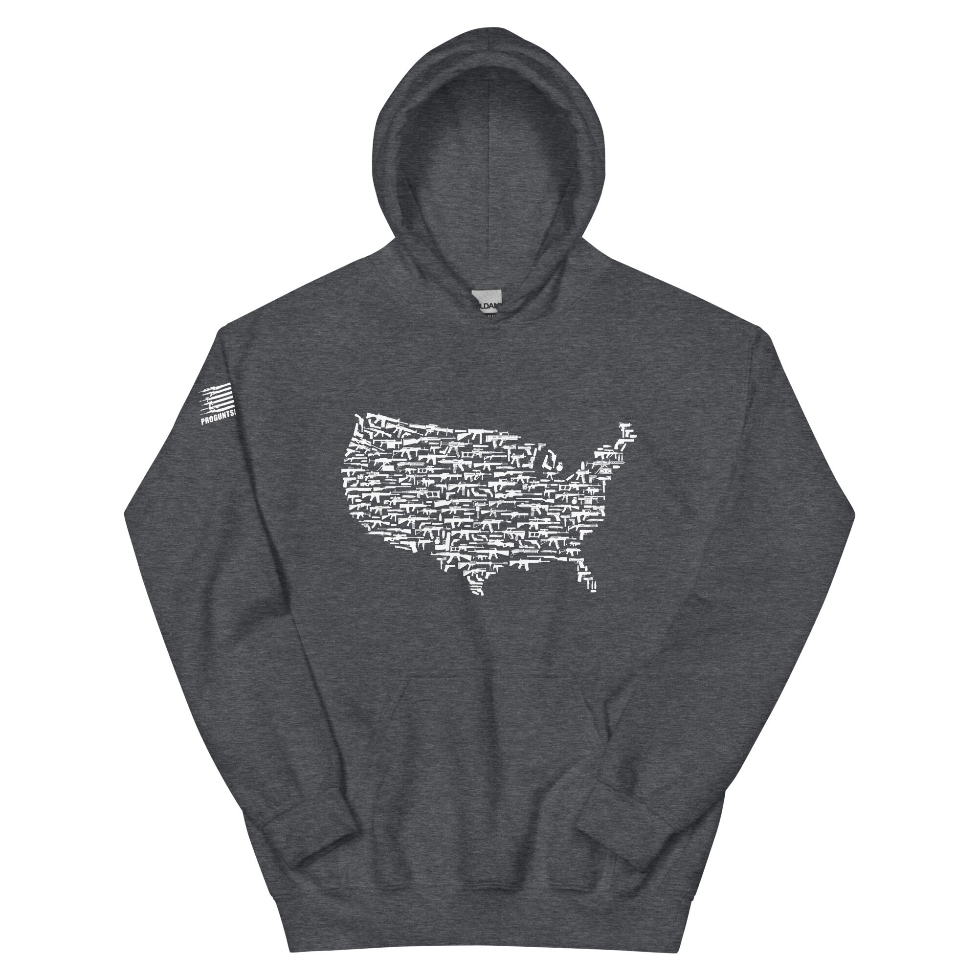 USA map 2nd amendment pro gun Unisex Hoodie - Image 5
