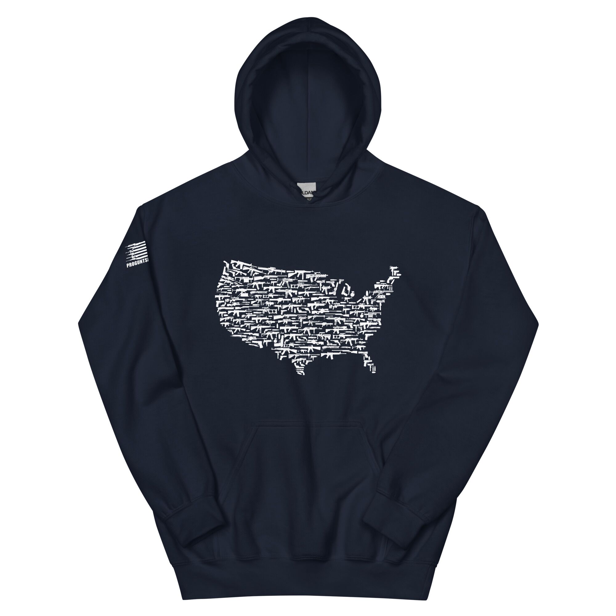 USA map 2nd amendment pro gun Unisex Hoodie - Image 3