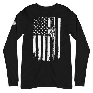 Flag 2nd amendment pro gun Unisex Long Sleeve Tee