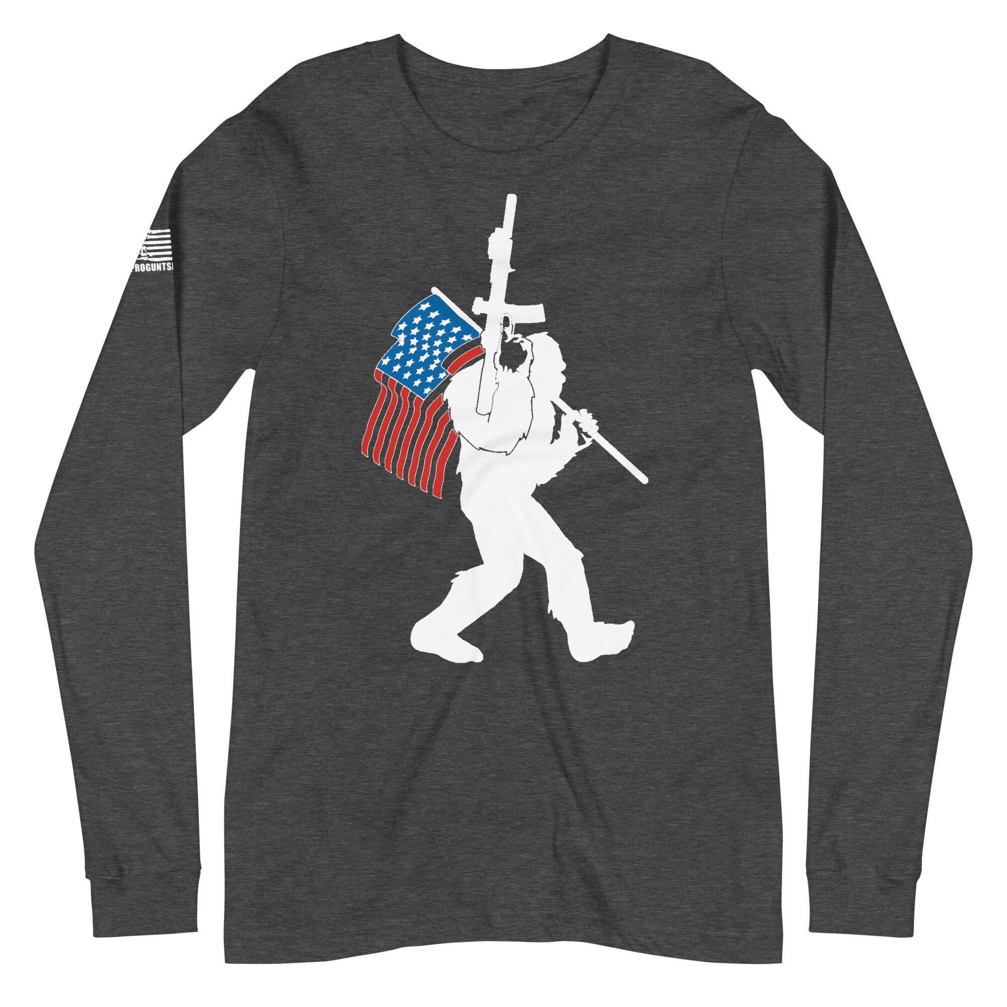 Bigfoot With a Gun 2nd amendment pro gun Unisex Long Sleeve Tee - Image 3