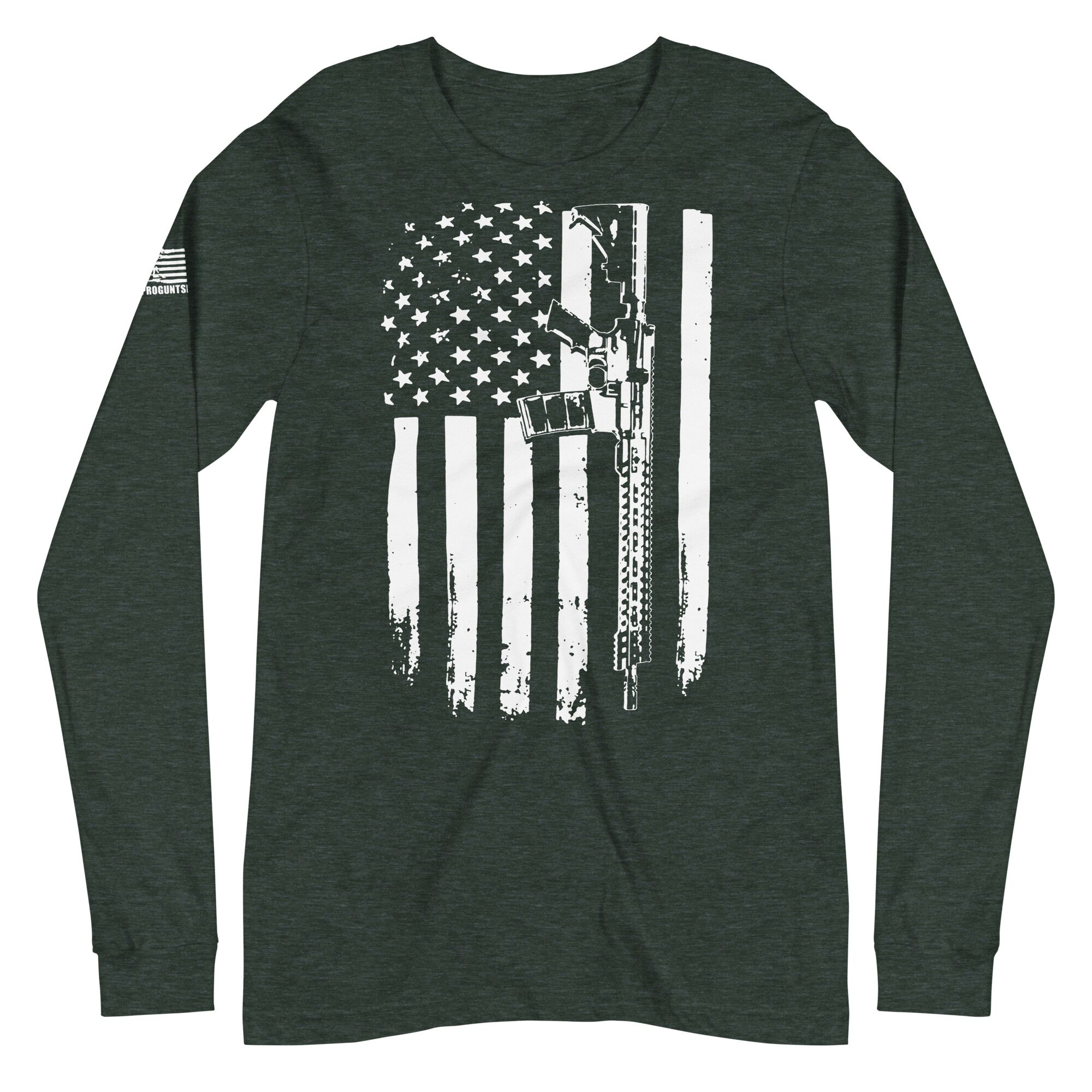 Flag 2nd amendment pro gun Unisex Long Sleeve Tee - Image 3