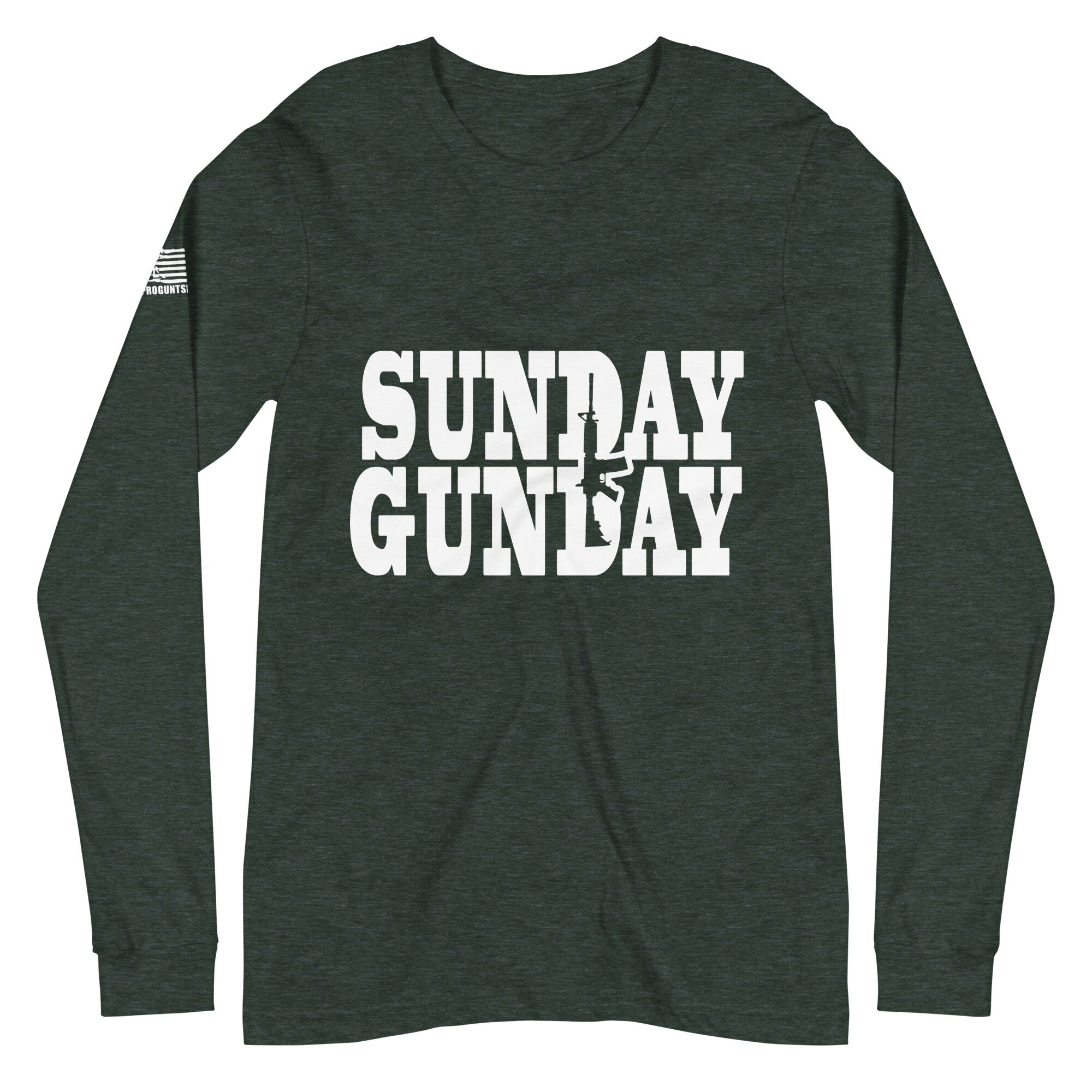 Sunday Gun Day 2nd amendment pro gun Unisex Long Sleeve Tee - Image 3