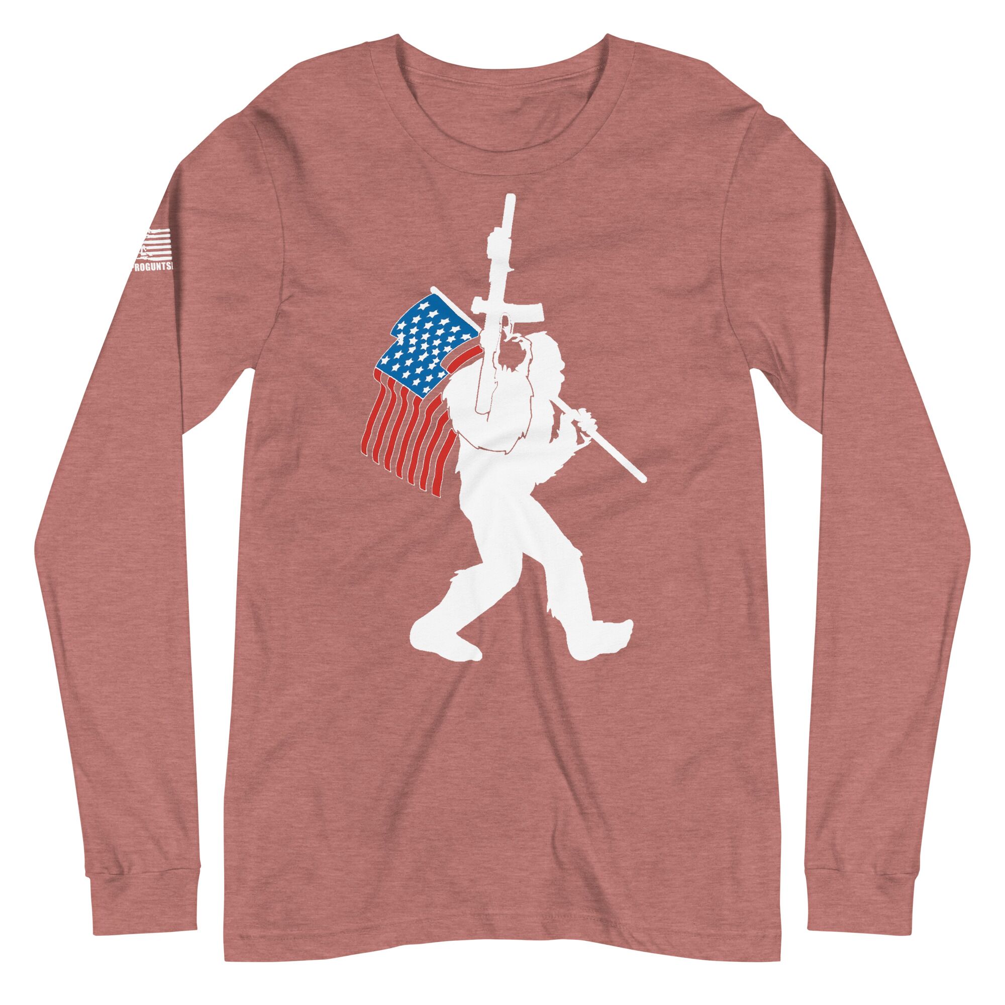 Bigfoot With a Gun 2nd amendment pro gun Unisex Long Sleeve Tee - Image 4