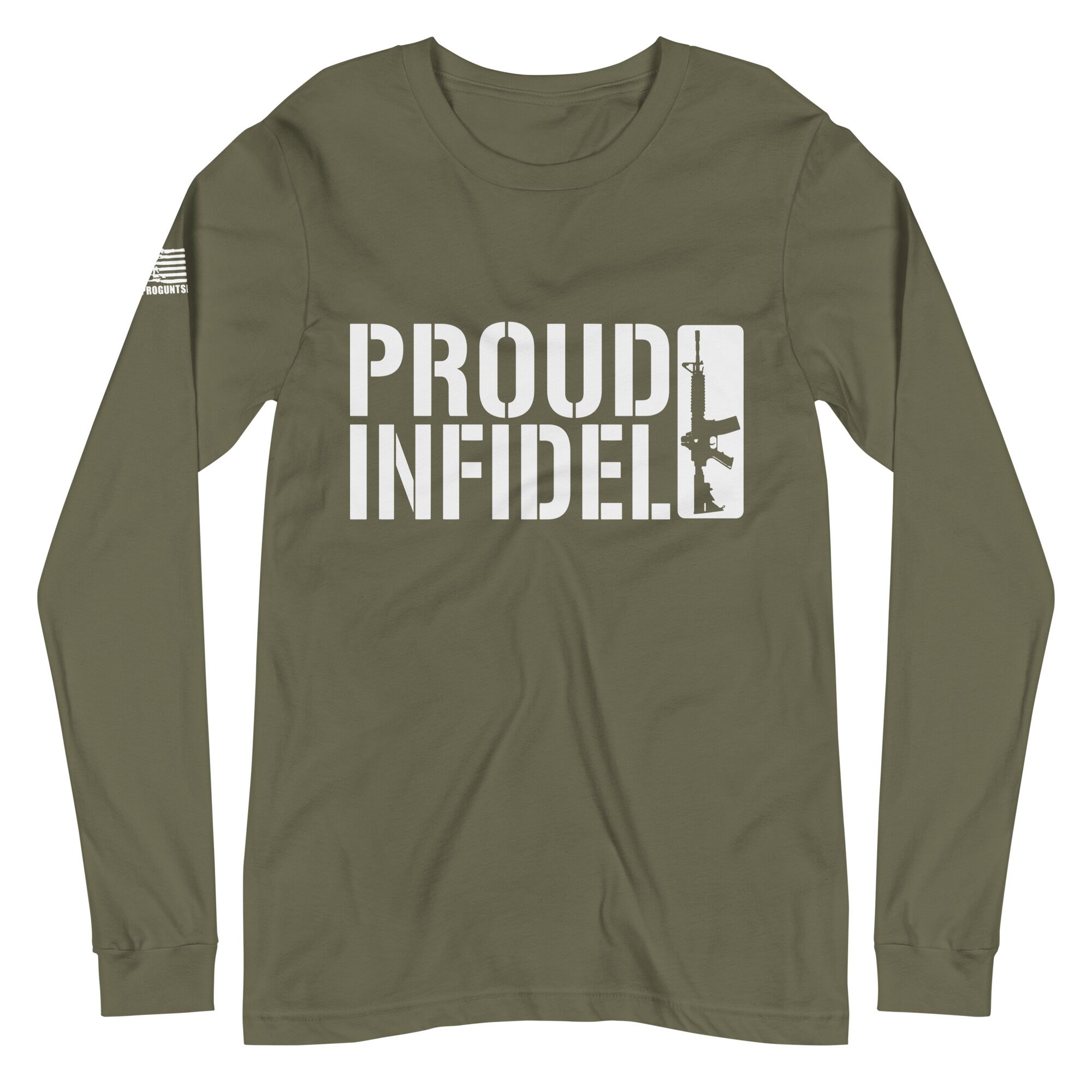 Proud Infidel 2nd amendment pro gun Unisex Long Sleeve Tee - Image 5