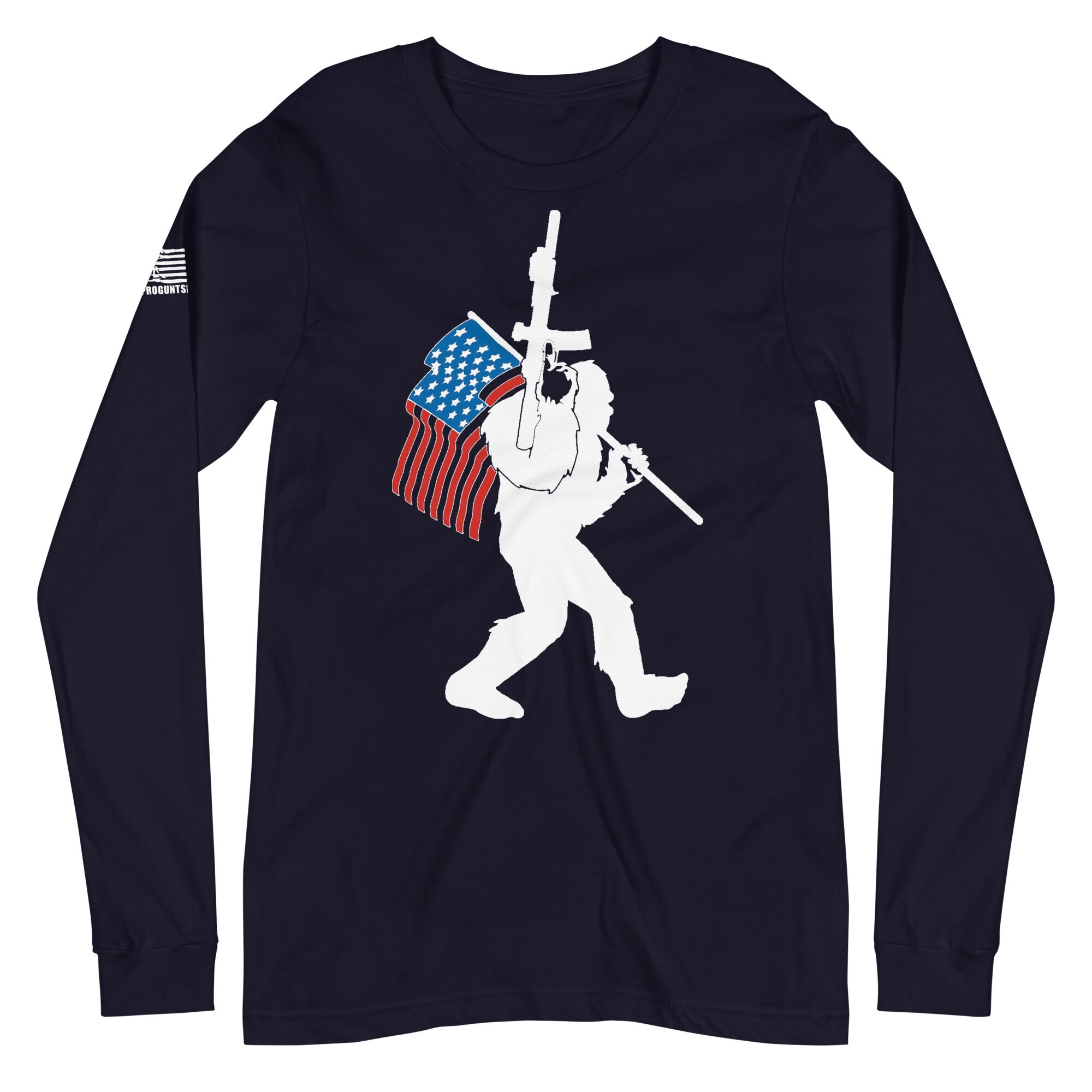 Bigfoot With a Gun 2nd amendment pro gun Unisex Long Sleeve Tee - Image 2