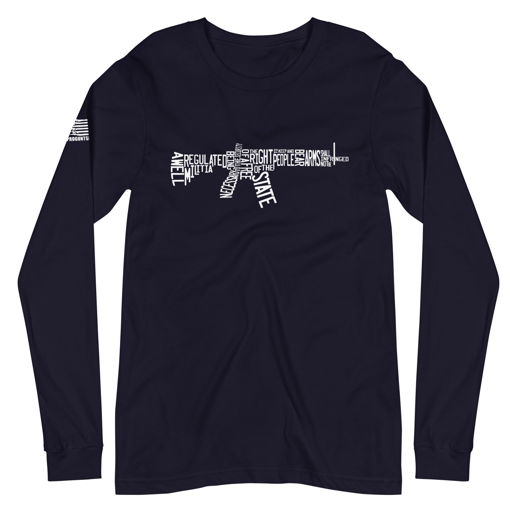 2nd Amendment Spelled Out Pro Gun Unisex Long Sleeve Tee - Image 2