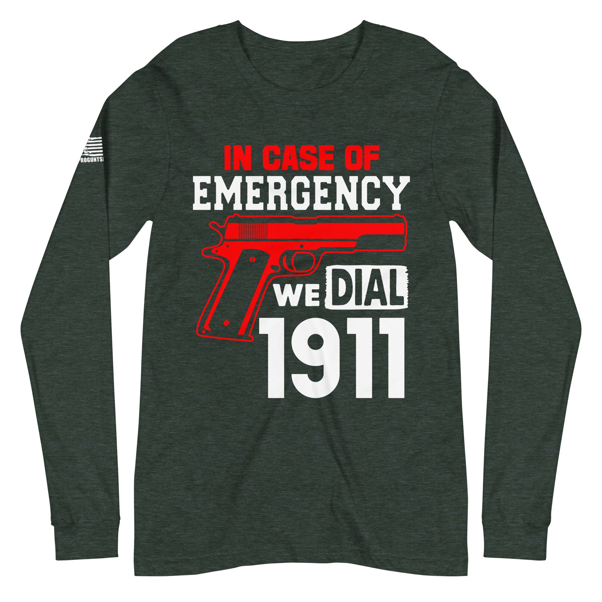 We dial 1911 2nd amendment pro gun Unisex Long Sleeve Tee - Image 3