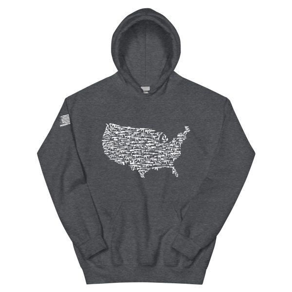 USA map 2nd amendment pro gun Unisex Hoodie - Image 5