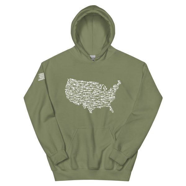 USA map 2nd amendment pro gun Unisex Hoodie - Image 7