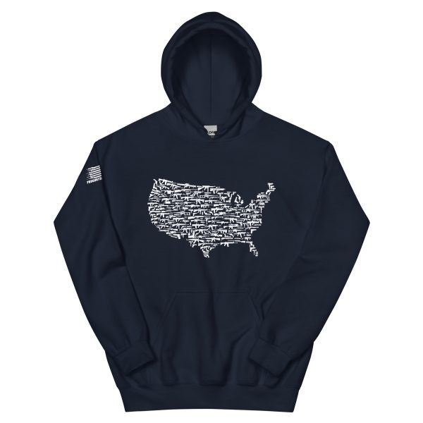 USA map 2nd amendment pro gun Unisex Hoodie - Image 3