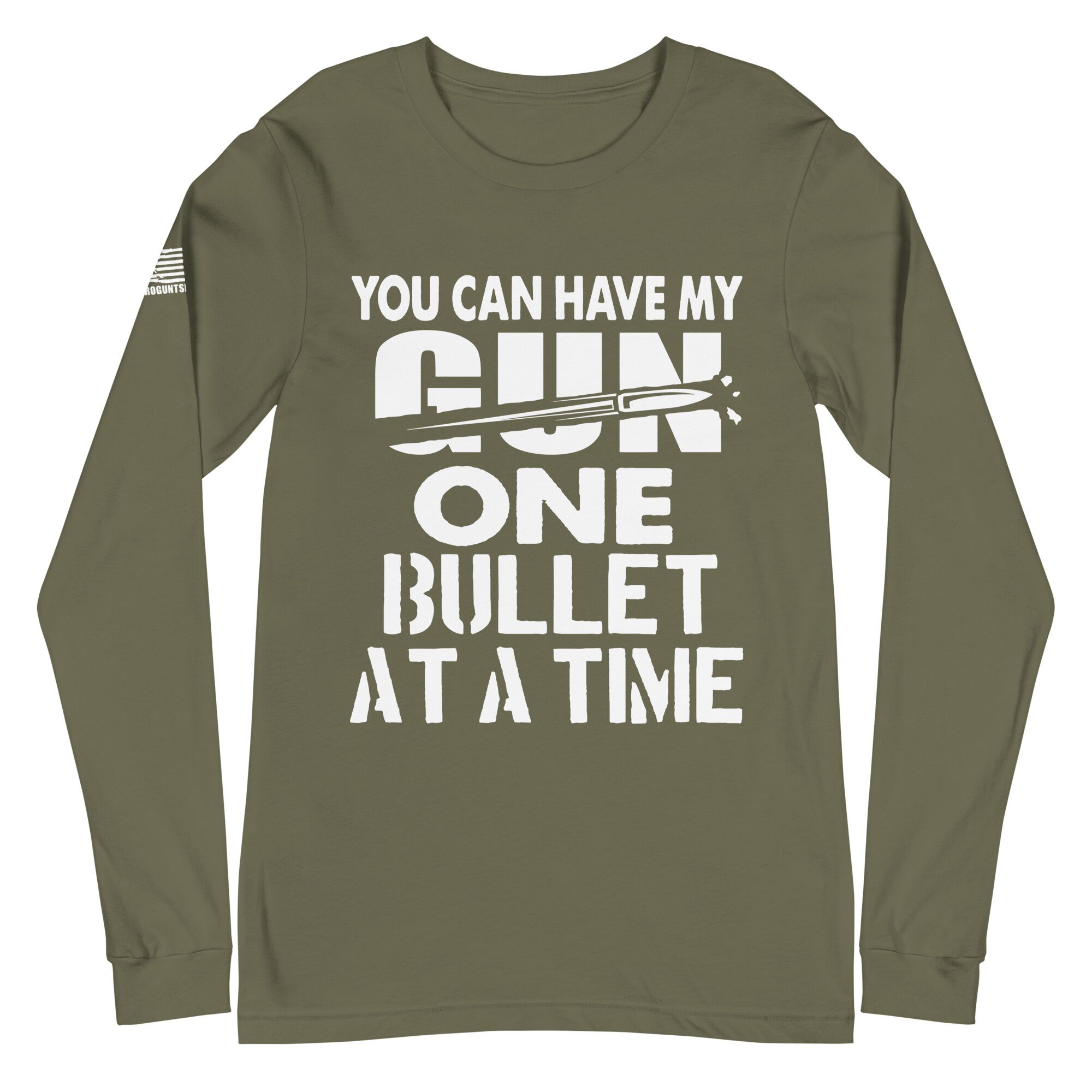 One bullet at a time 2nd amendment pro gun Unisex Long Sleeve Tee - Image 5