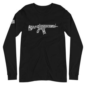 2nd Amendment Spelled Out Pro Gun Unisex Long Sleeve Tee