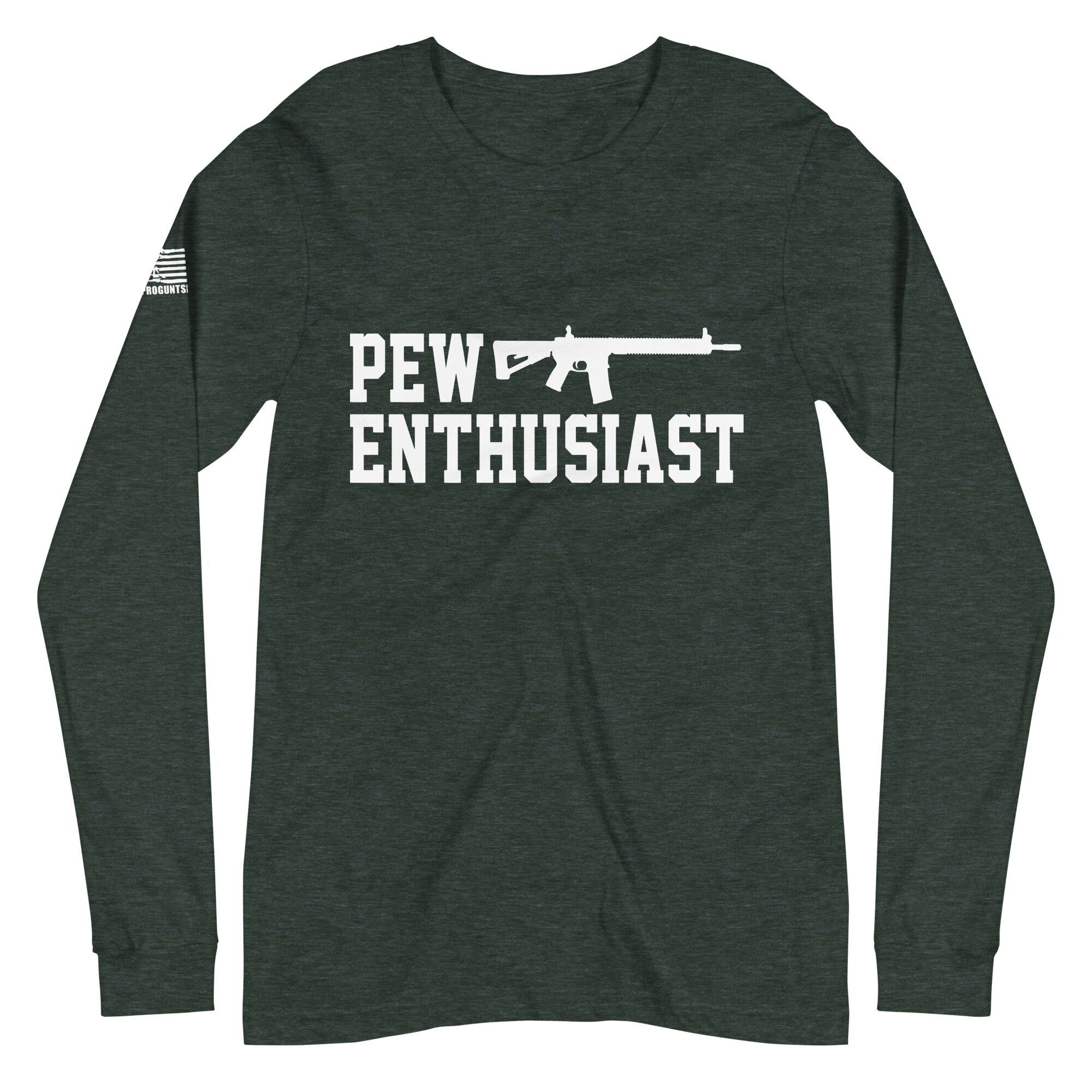 Pew Enthusiast 2nd amendment pro gun Unisex Long Sleeve Tee - Image 3