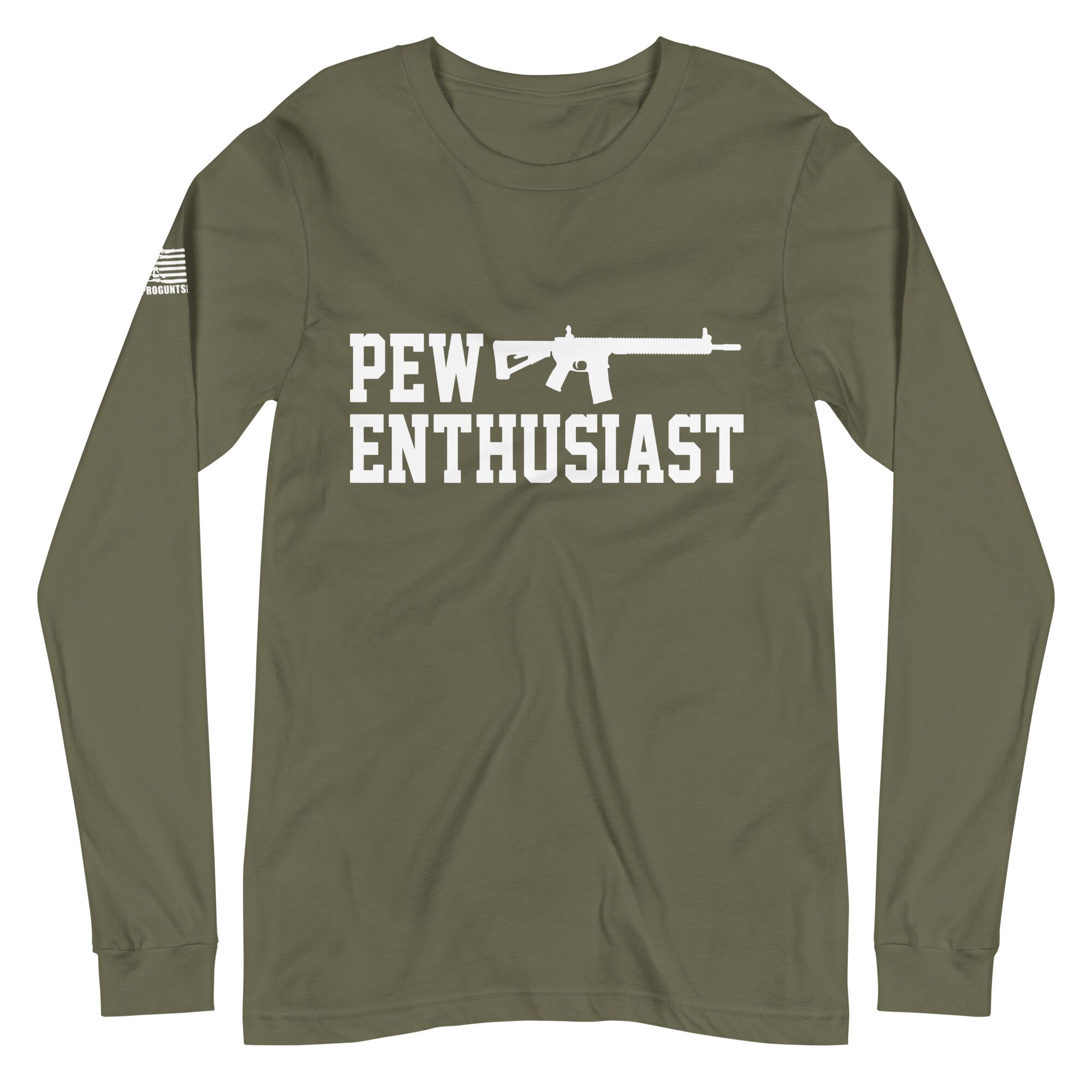 Pew Enthusiast 2nd amendment pro gun Unisex Long Sleeve Tee - Image 5