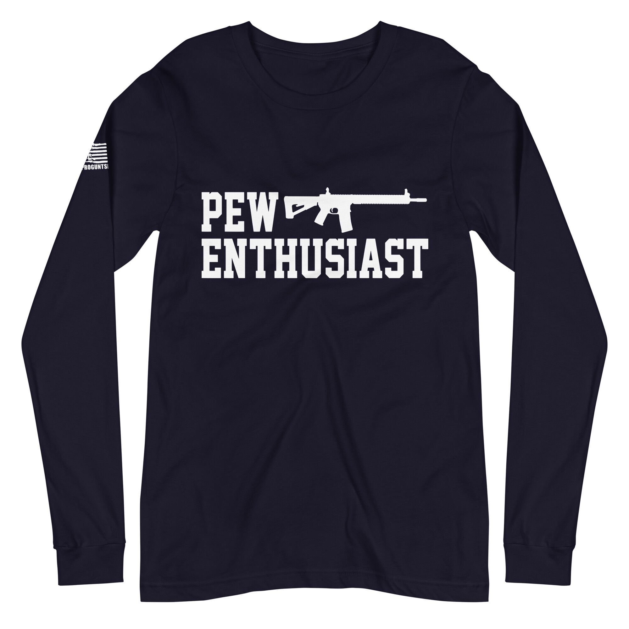 Pew Enthusiast 2nd amendment pro gun Unisex Long Sleeve Tee - Image 2